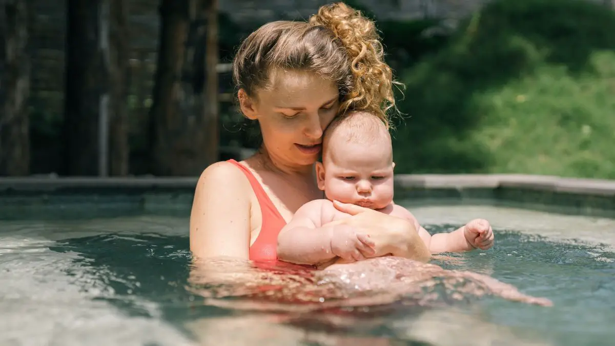 teaching infant to swim at home