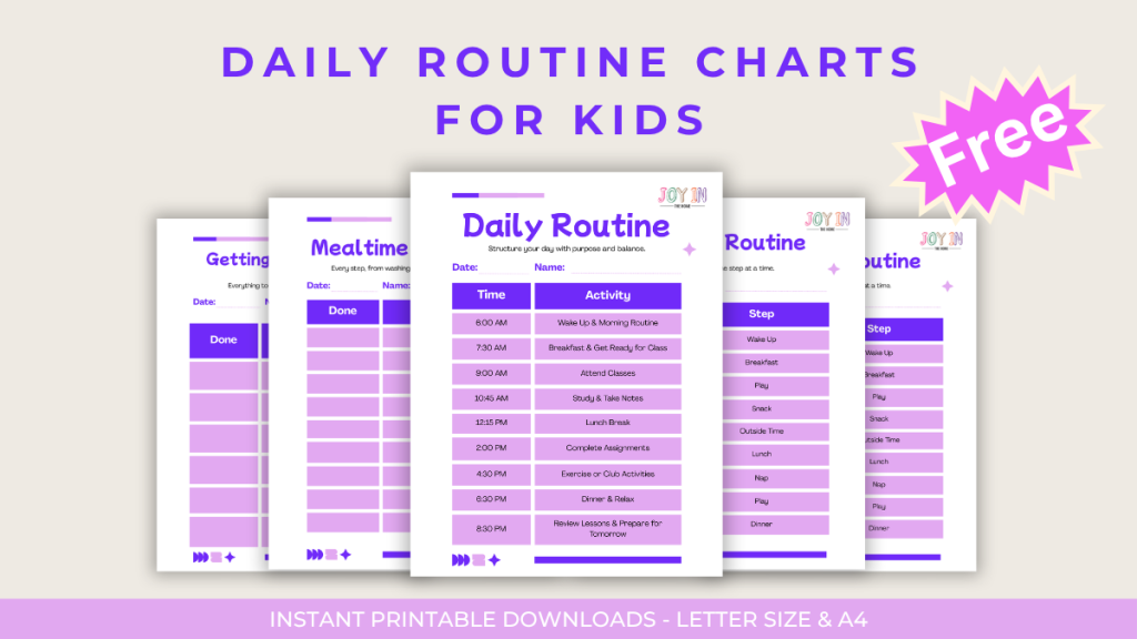 Daily Routine Charts for Kids